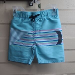 Hurley Kids Light Blue Striped Swim Shorts